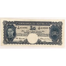 AUSTRALIA 1952 . ONE 1 POUND BANKNOTE . COOMBS/WILSON